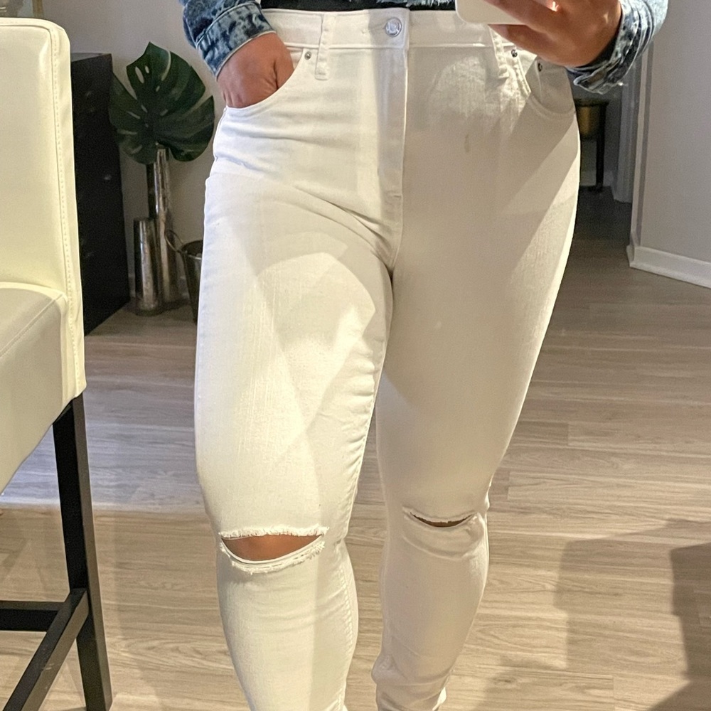 White Ripped Jeans - Picture 6 of 7